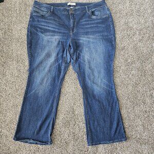 Womens DENIM Size 26 Jeans Distressed Stretch Straight Leg Cowboy Western Boho